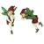 Set of 2 Santa's Christmas Elves Shelf Sitter Statues 9"