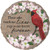 9.25" Beige and Red Lives Forever Garden Stepping Stone