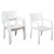 4-Piece White Noordam Patio Armchair Set 34.5"