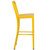 43'' Yellow Industrial Outdoor Patio High Bar Stool with Vertical Slat Back