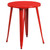 29'' Red Metal Round Indoor-Outdoor Table Set with 2 Arm Chairs