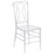 36" Crystal Clear Stackable Chiavari Chair with Designer Back - Perfect for Formal Events