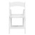 Set of 2 White Outdoor Patio Furniture Folding Chairs with Padded Seat 30.75"