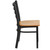 32.25" Black and Brown Traditional Restaurant Dining Chair