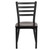 32.25" Black Contemporary Ladder Back Restaurant Chair