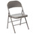 Set of 2 Gray Double Braced Metal Foldable Chair 30.5" - Convenient, Durable, and Stylish Seating Solution