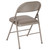 Set of 2 Beige Double Braced Gray Vinyl Folding Chair 30.5"