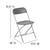 Set of 2 Gray Outdoor Furniture Patio Folding Chair with Double Support Braces 31.50"