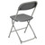 Set of 2 Gray Outdoor Furniture Patio Folding Chair with Double Support Braces 31.50"