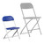 Set of 2 Kids Blue Plastic Folding Chair 20.5"