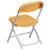 Set of 2 Kids Yellow Plastic Folding Chair 20.5"