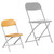Set of 2 Kids Yellow Plastic Folding Chair 20.5"