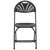 Set of 2 Black Folding Chair with Double Support Braces 35"