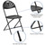 Set of 2 Black Folding Chair with Double Support Braces 35"