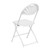Set of 2 White Outdoor Patio Furniture Folding Chairs with Double Support Braces 35"