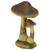 Enchant your Garden with the 12.5" Mystical Mushroom Tan Forest Outdoor Statue