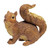 6.5" Running Squirrel Hand-Painted Outdoor Garden Statue - Whimsical Charm for Your Space"