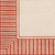 2'3" x 7'9" Alfresco Beige and Orange Striped Borderline Pattern Synthetic Area Rug