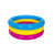 30" Pink and Yellow Triple Ring Inflatable Children's Swimming Pool