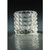 Textured Diamond Pattern Hand Blown Glass Votive or Tea Light Candle Holder - 3"
