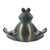 12.25" Frog in Lotus Yoga Position Garden Statue