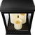 20" Black Lantern with 3 Flameless LED Candles