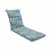 72.5" Blue and White Contemporary Chaise Lounge Cushion