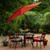 9ft Outdoor Patio Market Umbrella with Hand Crank and Tilt, Terracotta