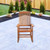 43" Brown Solid Comfortable Outdoor Patio Rocking Chair
