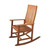 43" Brown Solid Comfortable Outdoor Patio Rocking Chair