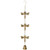 Set of 4 Patina Gold Dragonfly Wind Chimes - Symbol of Change and Self-Realization