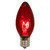 Pack of 25 Transparent Red C9 Christmas Replacement Bulbs