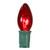 Pack of 25 Transparent Red C9 Christmas Replacement Bulbs