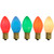 Pack of 25 Incandescent C7 Opaque Multi-Color Christmas Replacement Bulbs
