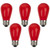 Pack of 25 Opaque Red LED S14 Christmas Replacement Bulbs