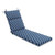 72.5" x 21" Moroccan Gate Navy Blue and White Reversible Outdoor Patio Chaise Lounge Cushion