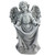 16.5" Gray Angel Decorative Outdoor Garden Bird Feeder Statue