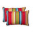Set of 2 Striped Red and Blue Outdoor Corded Rectangular Throw Pillows 24.5"