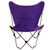 35" Retro Style Outdoor Patio Butterfly Foldable Chair with Purple Cotton Duck Fabric Cover