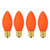 4ct Orange Opaque C9 LED Glass Christmas Replacement Bulbs