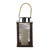 11.75" Contemporary Wooden Corded Lantern with LED Flameless Pillar Candle with Timer