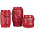 11" Madison Links Cherry Red Ceramic Large Pillar Candle Holder Lantern