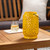 11" Madison Links Sunshine Yellow Ceramic Large Pillar Candle Holder Lantern