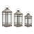 Set of 3 Antique Mission Style Pillar Candle Lanterns 20"