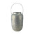 14.5" Botanic Beauty Gray Cut-Out Pillar Candleholder Lantern