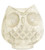 8" White and Silver Woodland Creature Mercury Glass Owl Bird Pillar Candle Holder