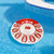 Inflatable Red and Clear Water Pop Circular Swimming Pool Lounger, 72-Inch