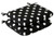 Set of 2 Black and White Polka Dot Outdoor Patio Chair Seat Cushions