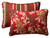 Floral and Striped Rectangular Oversized Outdoor Throw Pillows - 24.5" - Set of 2