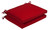 Set of 2 Red Outdoor Patio Tufted Furniture Chair Seat Cushions 18.5"